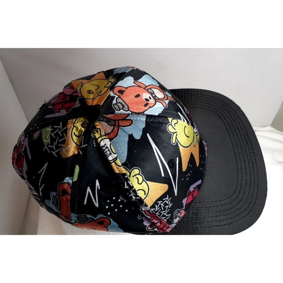 FIVE NIGHTS AT FREDDY Snapback Men Cap Hat All Over Cartoon Black Velvet VGC - Picture 7 of 11